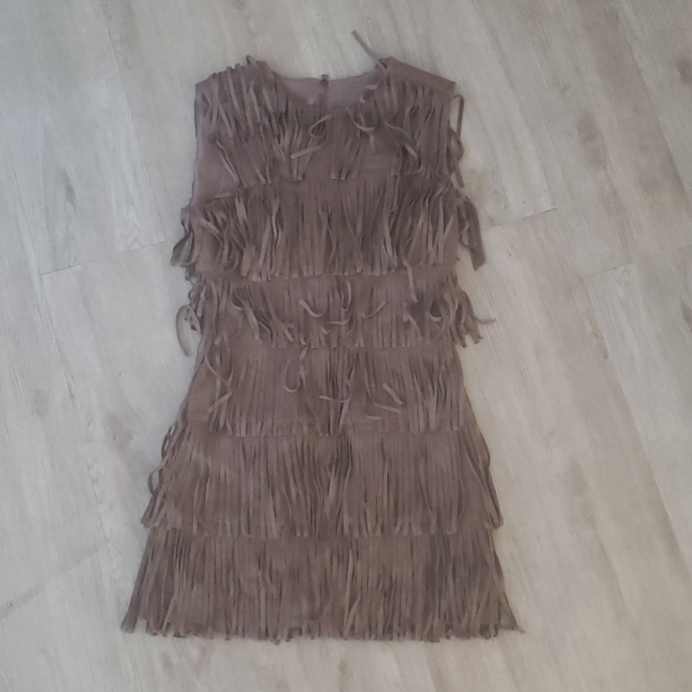 Fringe faux suede Dress